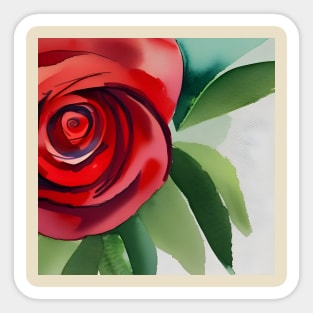 Watercolor Rose Sticker